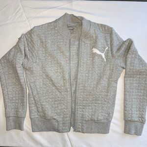 Puma Light Gray Quilted Sweater